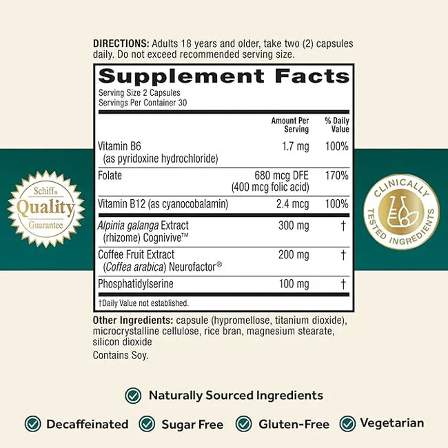 Brain Health Support Formula | Cognitive Wellness & Mental Performance Supplement | 60 Capsules
