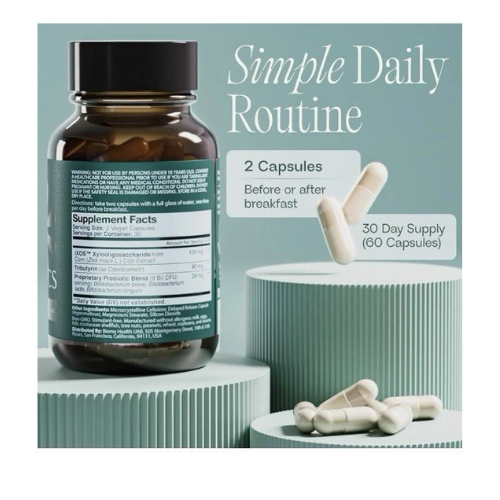 Probiotic Supplement for Gut Health, Digestive Balance & Bloating Relief | Vegan Microbiome Support Capsules (60 Count)