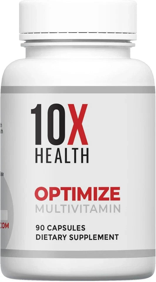 10X Health Optimize Methylated Multivitamin for Men - 90 Capsules, 34 in 1 Formu