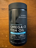 Sports Research Triple Strength Omega 3 Fish Oil - 150 Softgels