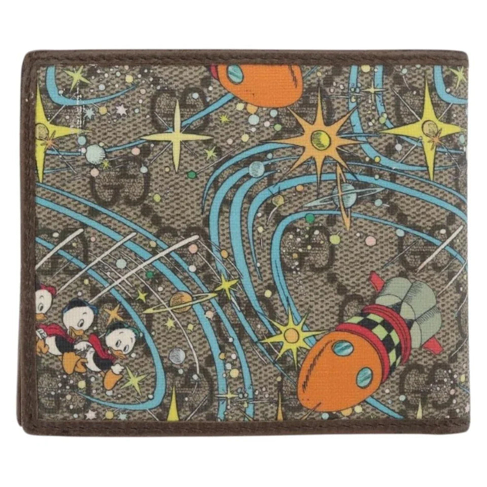 GUCCI Disney Collaboration Donald GG Supreme Wallet PVC 647937 Auth YKZ1064M