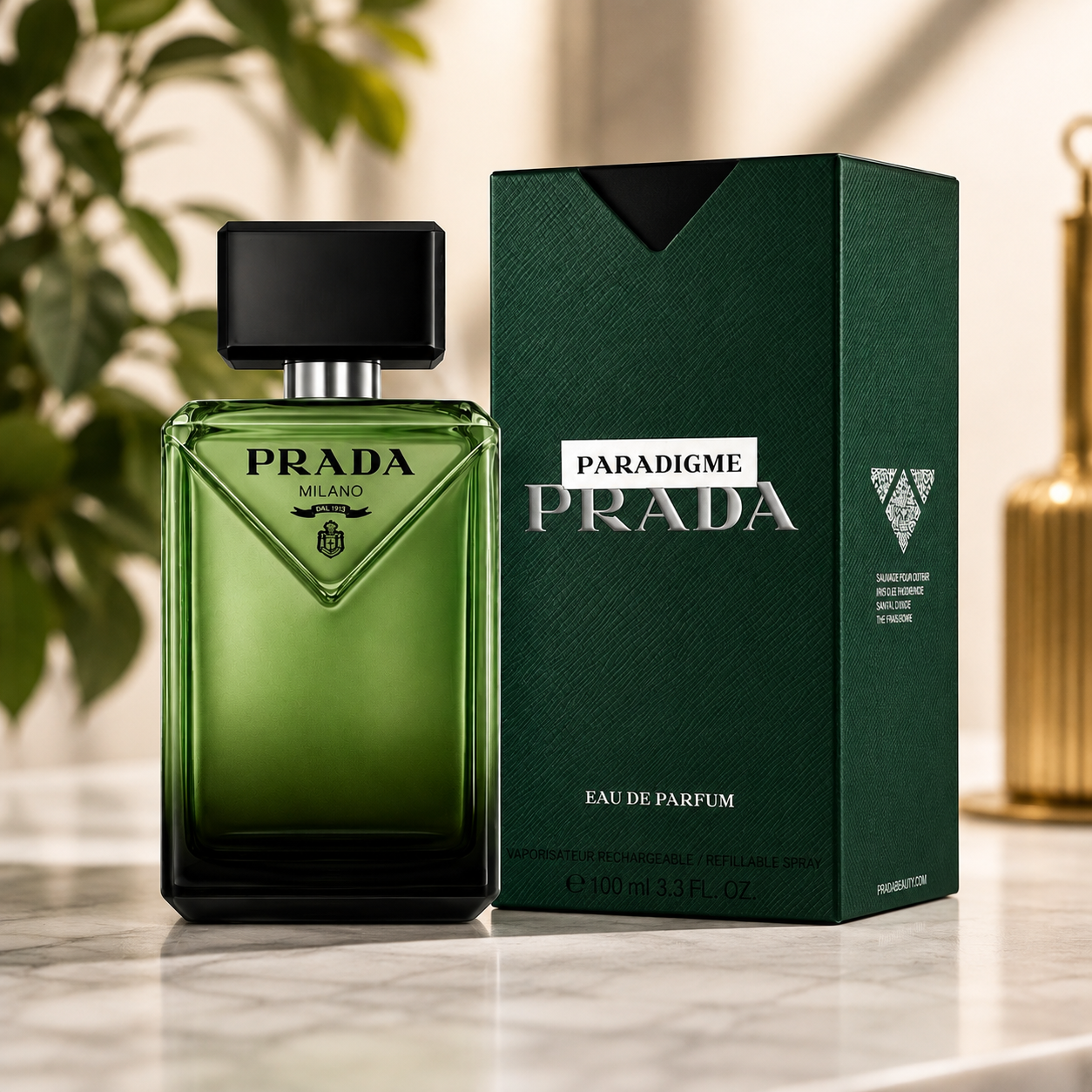 Prada Paradigme 3.3 Oz / 100mL Eau de Parfum Men New Sealed Box