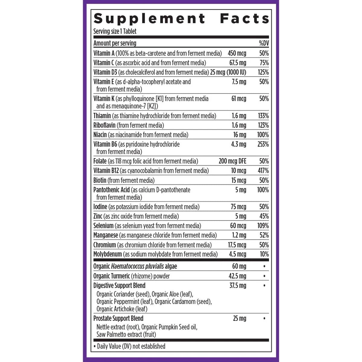 New Chapter Every Man's One Daily 55+ Multivitamin Tablets - 48 Count