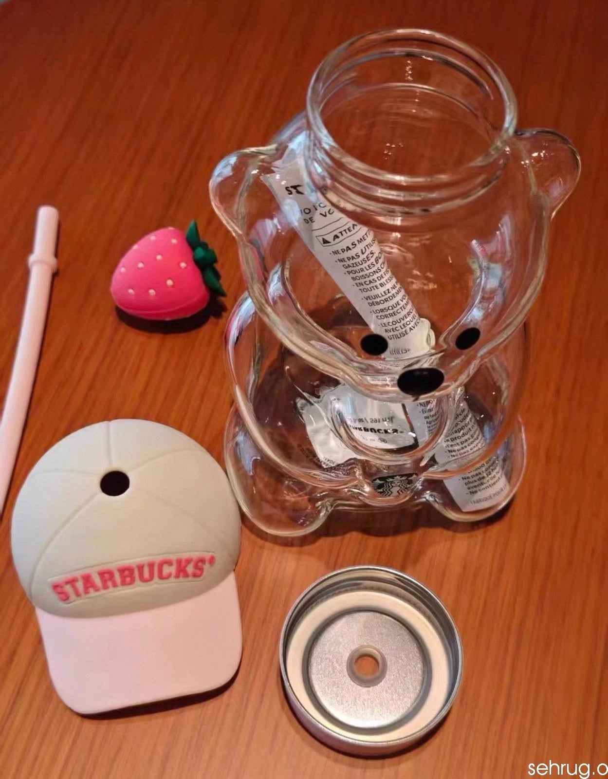 Starbucks Bearista Bear Cup Tumblers With Strawberry Topper Baseball Cap 2026