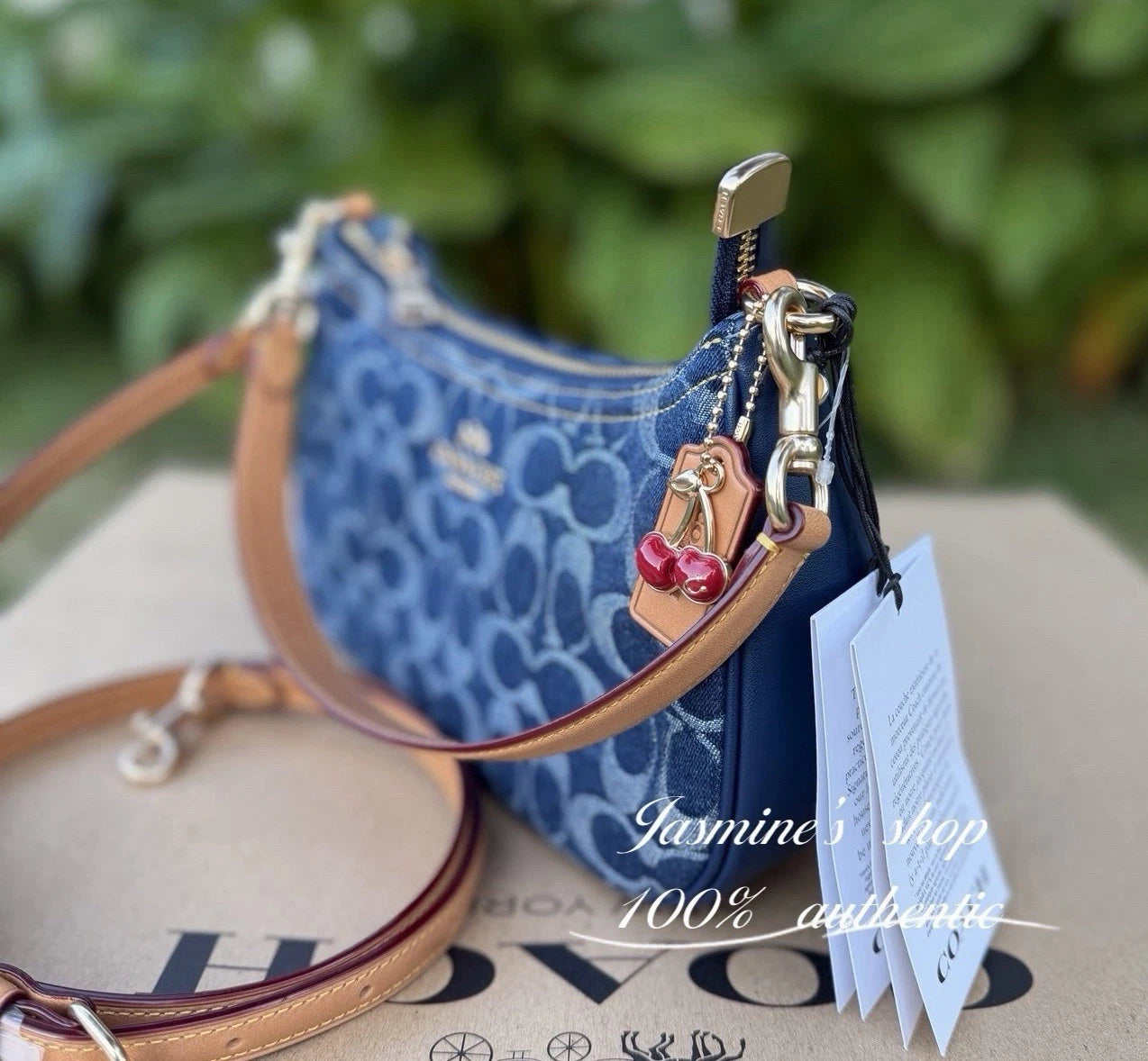 NWT Coach Teri Shoulder Bag In Signature Denim CAF82