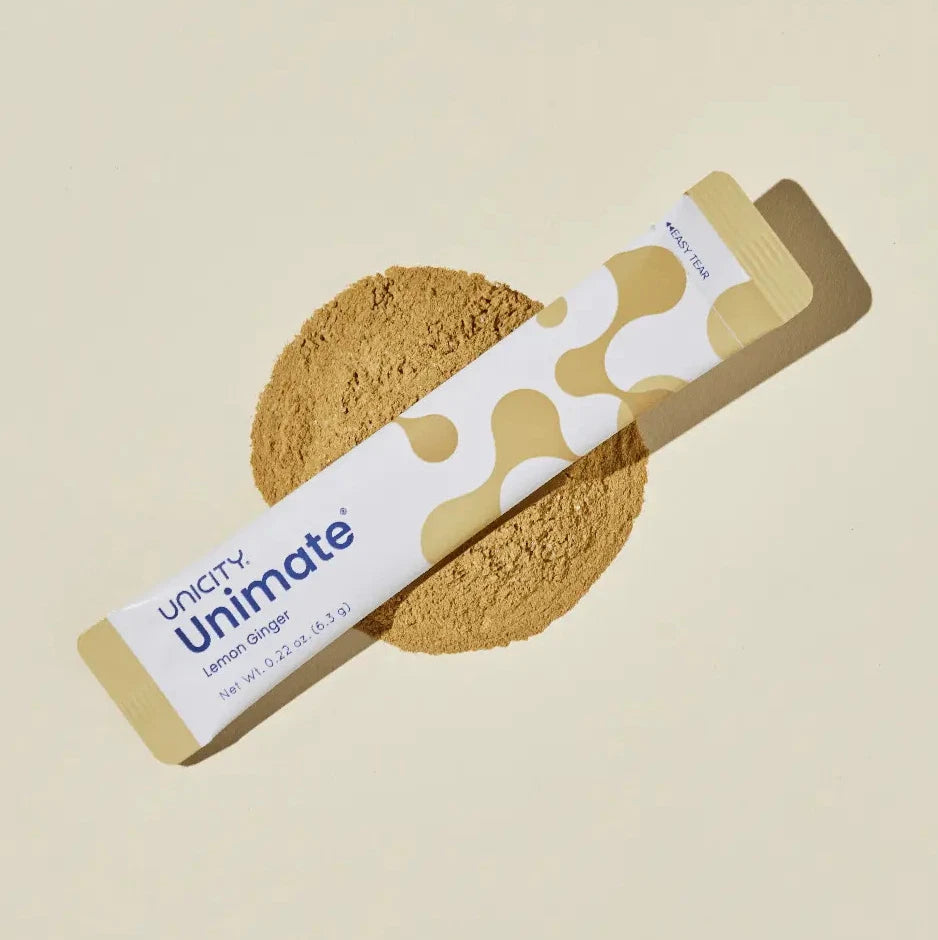 Unicity Unimate Lemon Ginger 30 Stick Packs NEW/SEALED Free Shipping