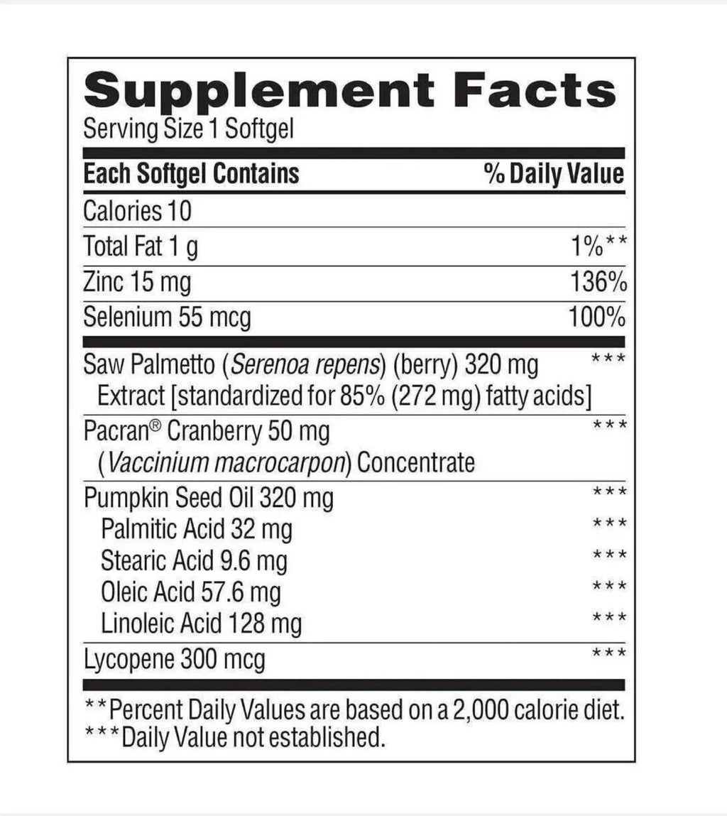 Advanced Prostate Health Support Softgels – 250 Count
