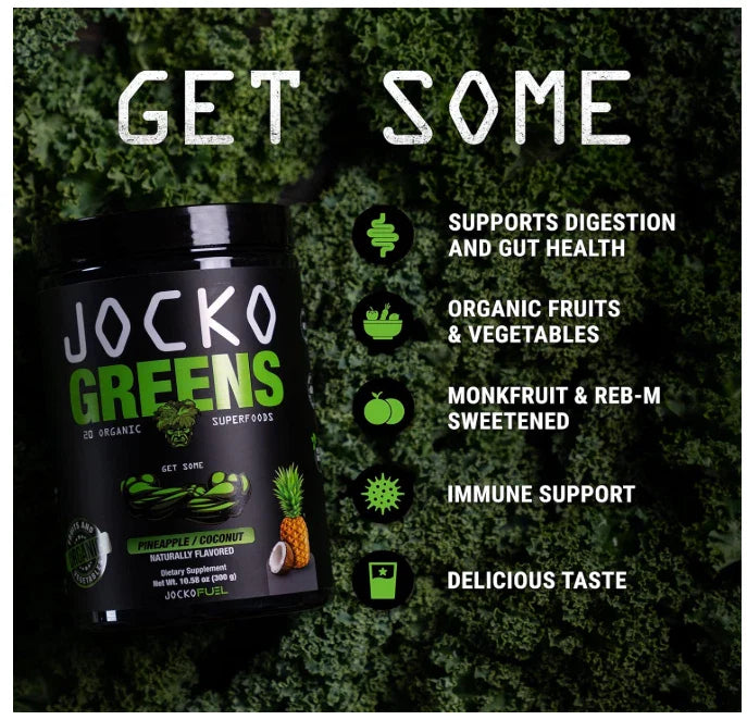 Jocko Fuel Daily Greens Powder – Organic Superfood for Gut Health, 30 Servings